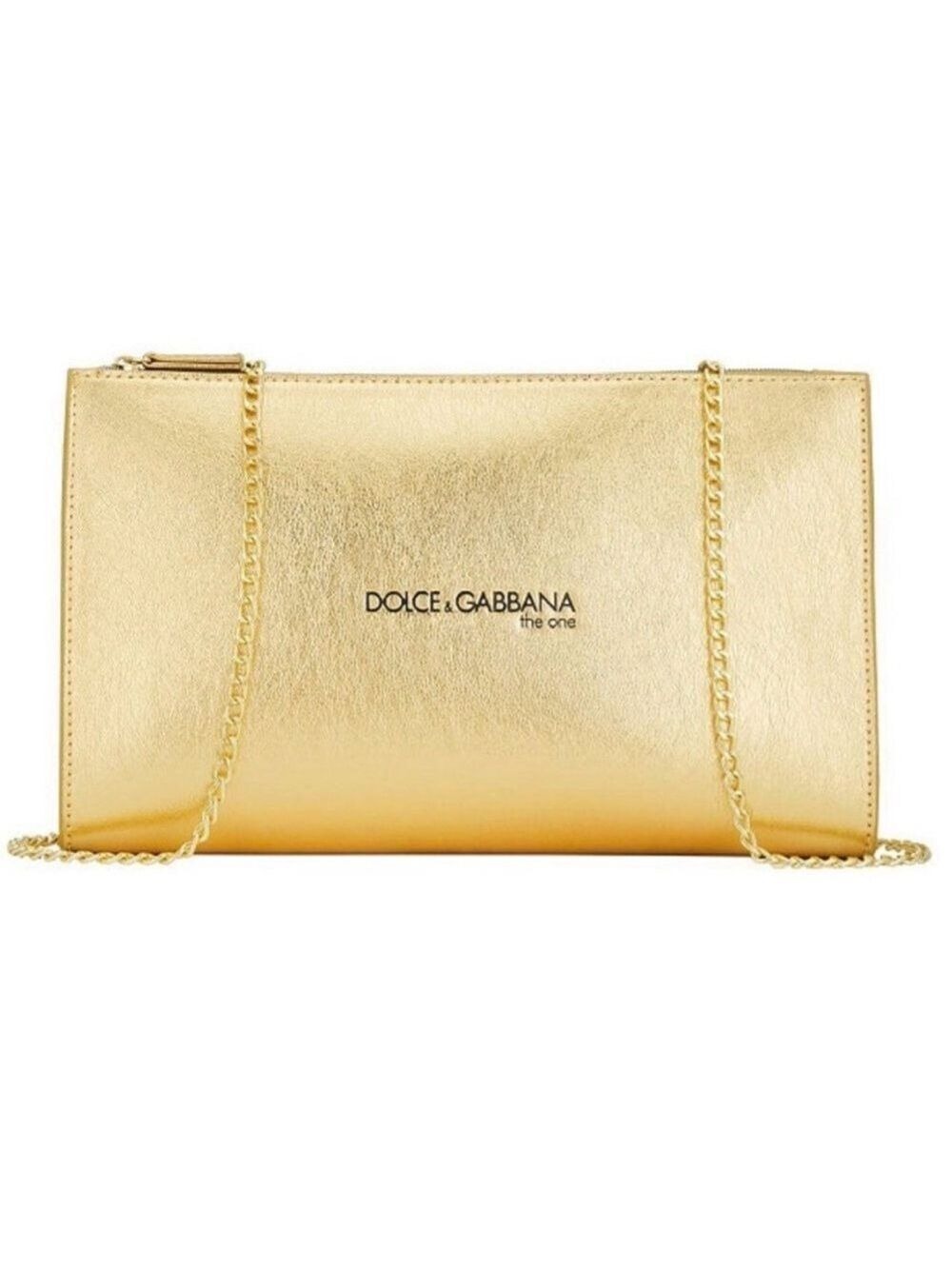 Dolce & Gabbana The One Golden Pouch On Chain New Authentic - Picture 1 of 17